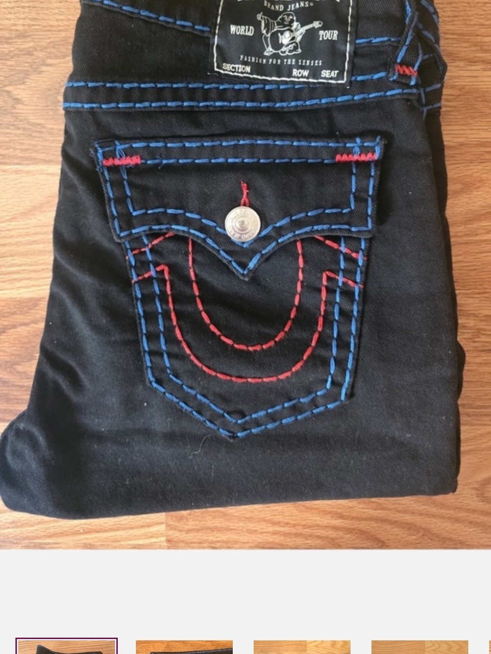 True Religion Men Black 2026 True Religion Jeans. Black Straight Fit. Like New